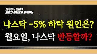 [긴급] 나스닥 -5% 하락, 원인은 무엇일까?