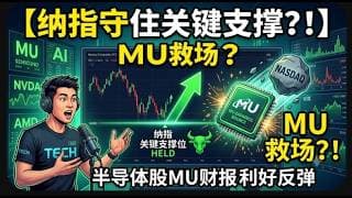 【美股富豪】纳指关键支撑位守住了？MU救场？