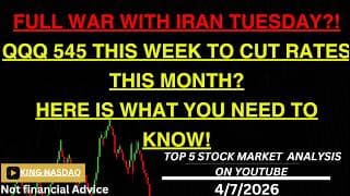 WAR WITH IRAN TUESDAY?! QQQ 545 THIS WEEK TO CUT RATES THIS MONTH? HERE IS WHAT YOU NEED TO KNOW!