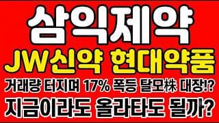 [삼익제약 주가전망] 거래량 터지며 17% 폭등 탈모株 대장!? "지금이라도 올라타도 될까?"