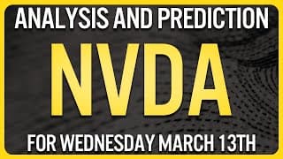 NVIDIA Stock Analysis for Wednesday March 13th | NVDA Stock Analysis