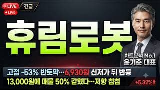 [휴림로봇 주가 전망] 신저가 탈출하는 반등의 신호탄! 50% 매물벽 뚫고 신고가 랠리 향할 필승 타점 #휴림로봇주가전망 #휴림로봇목표가 #휴림로봇