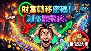 比特幣破十萬還不夠？富爸爸清空房地產，狂買這5個「百倍潛力山寨幣與挖礦股」！貝萊德CEO不小心洩露的財富轉移密碼，千萬別做接盤俠！#比特幣 #山寨幣 #挖礦股 #百倍潛力 #貝萊德CEO #財富轉移