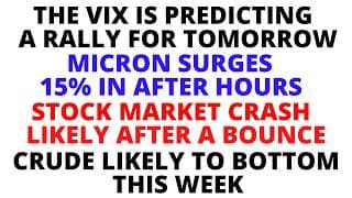 The VIX is Predicting a Rally Tomorrow - A Stock Market CRASH Likely to Start After the Next Bounce