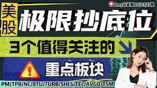 【美股3.13盘前解析】💥注意，美股极限抄底位在这｜⚠️这3个板块重点关注！#美股 #tsla #pm  #TPB   #avgo   #tsm  #turb#intc#shls#btu #nvda