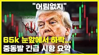 중동 리스크와 클래리티 법안 갈등, 비트코인 6만 5천 달러 돌파 고비