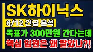 [SK하이닉스 주가 전망] 목표가 300만원 간다는데? 핵심 임원은 왜 팔았나! #SK하이닉스