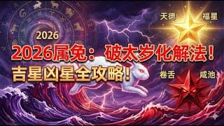 2026年属兔人全年运势详解：破太岁之年，吉星高照化解危机，事业财运情感健康全攻略