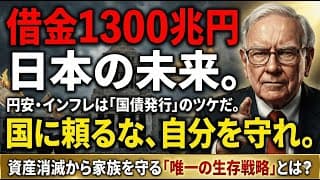 【1人1000万の借金】この莫大なツケを払わされるのは政治家ではなく、貯金し続ける日本人です。日本の借金1300兆円でも資産を増やす方法。円安を味方につける「グローバル企業」のオーナーになる思考法