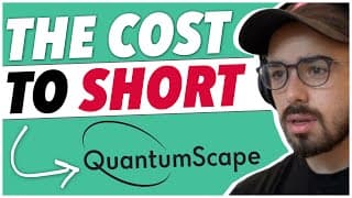 The cost to short QuantumScape is insane 🤯 | $QS
