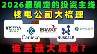 2026年最确定的投资主线正在清晰！核电赛道进入关键阶段，谁会成为真正的赢家？VST,CEG,CCJ,BWXT,SMR,GEV#核电 #电力 #美股 #投資 #熱門 #trading