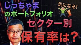 【じっちゃま】現在のポートフォリオの、セクター別保有率は？