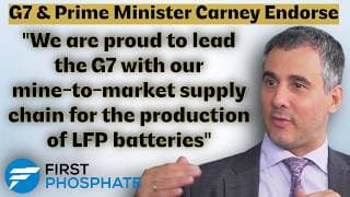 First Phosphate Endorsed by G7 Summit & Prime Minister Carney: New Partners & Definitive Offtake