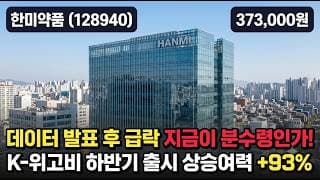 [한미약품] 64만서 37만 42% 하락 신저가, 비만 신약 대장 - 목표가 66만 하반기 출시, 지금이 바닥일까 #한미약품