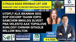 Daily KLSE BURSA UPDATE | 4-6-2026 | CITAGLB BAGS RM38m JOB | SUNLOGY UNIT CLINCHES RM13m CONTRACT
