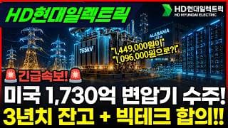 [HD현대일렉트릭] -24% 조정 끝났나? 거래량 -86% 급감 #HD현대일렉트릭