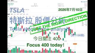 TSLA 特斯拉 股票价格走势的分析 2026年7月10日（第1158期） #Tesla #K线技术分析
