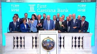The NYSE welcomes First Carolina Bank to celebrate its IPO! (NYSE: FCBM)