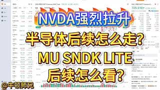NVDA强烈拉升，半导体后续怎么走？MU、SNDK、LITE后续怎么看？