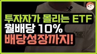 이 ETF에 배당투자자들이 몰리는 이유! 월배당 10% 비밀 (배당성장?!)