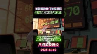 美股又疯了！精准预测美股暴力反弹！美国联邦政府开门！花旗研报美股指标危险！黄金白银暴涨重新启动！CRWV NVDA TSLA期权！2025-11-10 八戒财经美股观察  #期权教学