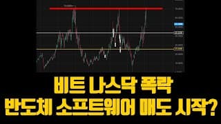 비트 나스닥 동반 폭락 반도체 소프트웨어 매도 시작?