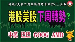 港股｜美股｜｜💥恆指高位異動，是否反彈結束？｜💥納指即將轉勢，如何突破？｜💥巴巴、中芯、AMD、GOOG等科技巨頭最新策略！26-01-16｜#恆指#期指#港股#美股#下週展望#致富學院