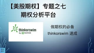 【美股期权】专题之七，期权分析平台 thinkorswim分析和复盘