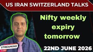 Nifty weekly expiry tomorrow|Nifty analysis for 23rd june 26|Sensex|Switzerland talks|Global news