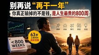 别再说“再干一年”：你真正输掉的不是钱，是人生最贵的800周 【高端思享】