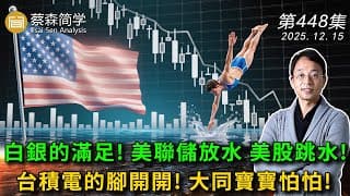 白銀的滿足! 美聯儲放水 美股跳水!台積電的腳開開! 大同寶寶怕怕!        20251215《經典技術分析》第 448集