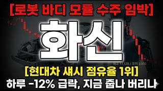 [화신 주가 전망] 로봇 바디 모듈 기대에 급등했다가 하루 -12%, 지금이 기회일까 #화신주가전망 #화신목표가 #화신