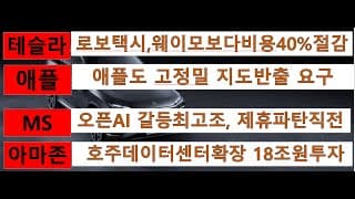 [News] 테슬라(Tesla), 애플(Apple), 마이크로소프트(MS), 아마존(Amazon)