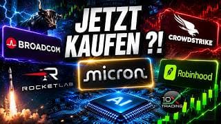 🚨 BROADCOM CRASH – DAS ENDE DER KI BLASE ⁉️💥 Micron – Robinhood – RocketLab 🔎 Aktien Analyse