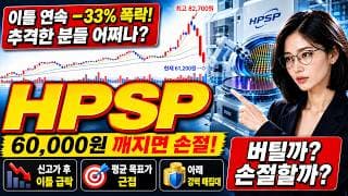 [HPSP 주가 전망] HPSP 이틀째 −33% 폭락! 92,000원 추격한 분들 어쩌나 #HPSP