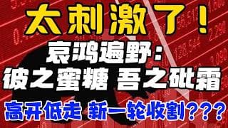 太刺激了！哀鸿遍野：彼之蜜糖吾之砒霜...高开低走，新一轮收割？？？