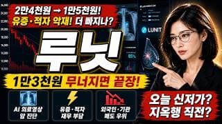 [루닛 주가 전망] 루닛 신저가 위협! 오늘 1만5천원도 깨지나? #루닛