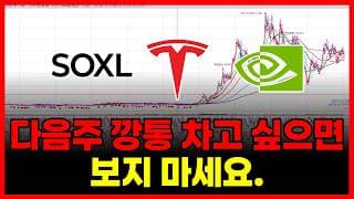 다음주 깡통 차고 싶나요? 그럼 안 봐도 됩니다. (테슬라 엔비디아 SOXL 퀄컴 인텔 AMD 아이온큐 마이크론 샌디스크