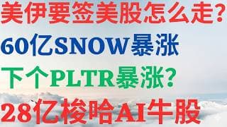 美股1171|美伊要签美股怎么走?60亿Snow暴涨!下一个轮到PLTR爆涨?28亿梭哈AI牛股! #snow #pltr #nbis #美股 #美股分析 #drmikeinvest