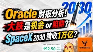 Oracle财报分析! 大跌是机会 or 陷阱? SpaceX 2030年营收将达1万亿?【美股分析】