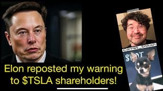 Elon Retweeted My Warning to TSLA Investors
