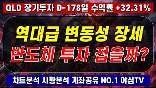 2026년 7월 16일(목)ㅣ역대급 변동성 장세! 반도체 투자 접어야 하나?ㅣQLD 장기투자 178일차 [차트분석 시황분석 멘탈케어 경제적자유 노후준비]