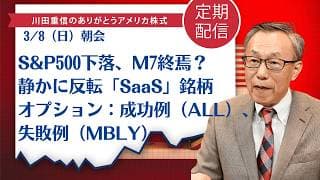 S&P500下落、M7終焉？静かに反転「SaaS」銘柄オプション：成功例（ALL）、失敗例（MBLY）【アメリカ株】