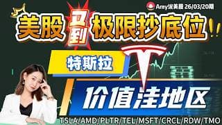 【美股3.20盘前解析】💥注意了：美股又到极限抄底区，周五能上车吗？｜⚠️特斯拉走到结构6，该反弹了吗？#美股 #nvda #amd   #crcl  #msft  #美股分析 #特斯拉 #pltr