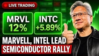 $MRVL $AMD $INTC GAP UP 📈 Semiconductors Rally | Live Trading Stock Market Today