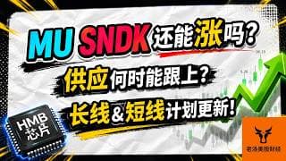 MU SNDK还能涨吗? 供应合适能跟上? 存储长线 & 短线计划更新!【美股分析】