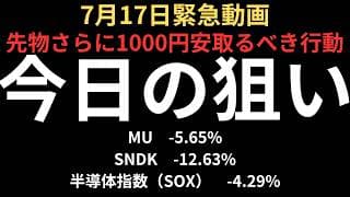 【日本株緊急動画】日経先物約1000円安！慌てず落ち着いて取るべき行動とは