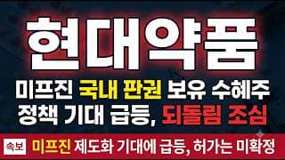 [현대약품 주가 전망] 미프진 제도화 기대감,허가 미확정 어떻게 봐야 하나,정책 테마 되돌림 조심 #현대약품주가전망 #현대약품목표가 #현대약품