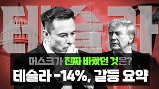 테슬라 -14%, 트럼프와의 갈등 요약