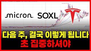 지금이라도 초 집중하셔야 (마이크론테크놀로지 SOXL 테슬라 엔비디아 아이온큐